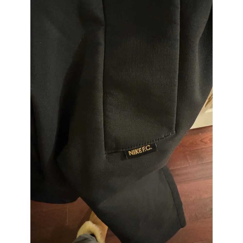 Nike F C Football Long Bomber Jacket Black Mens Size Medium